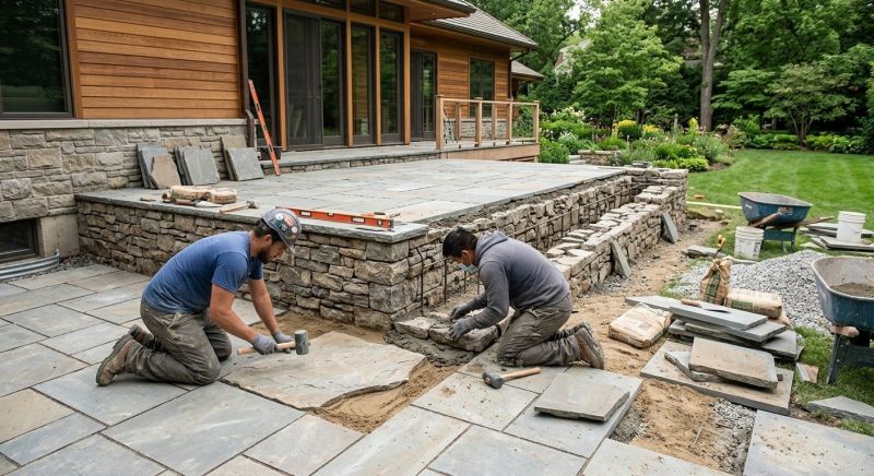 Our team working on Concrete Installation projects in Lake Orion, MI