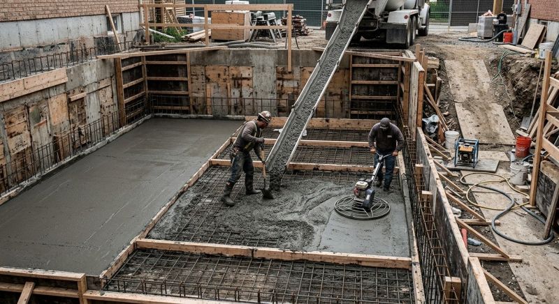 Basement Concrete Installation in Birmingham, MI