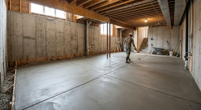Basement Concrete Installation in Lake Orion, MI