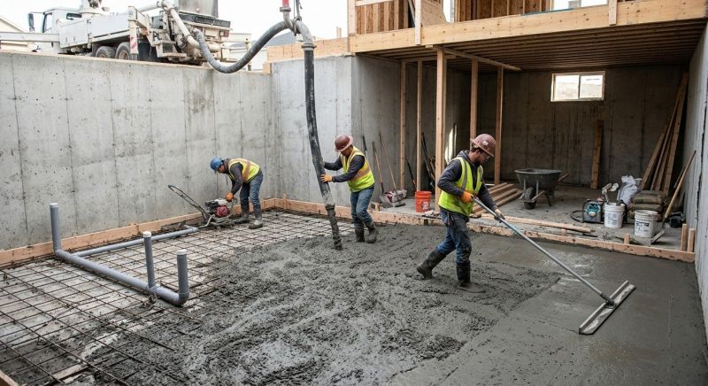 Basement Concrete Installation in Troy, MI
