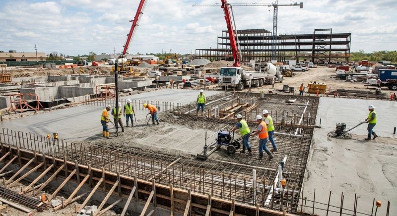 Commercial Slab Installation in Birmingham, MI