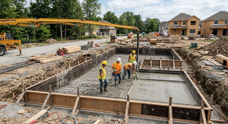 Concrete Foundation Installation in Clinton Township, MI